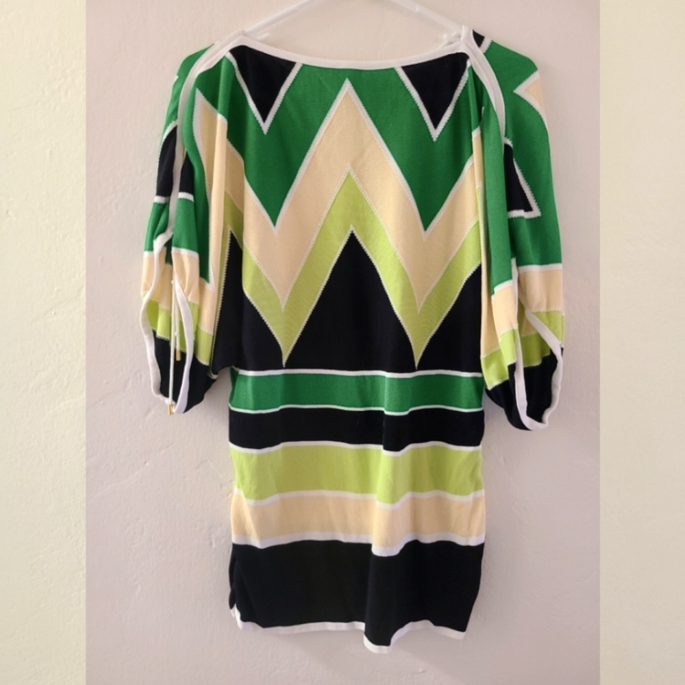Escada Geometric Knit Tunic Top - Picture 2 of 4